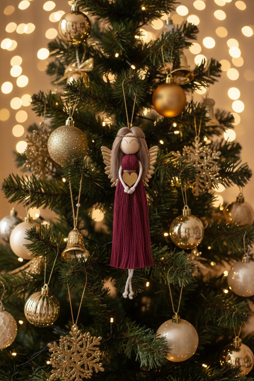Macramé Angel Christmas Ornament