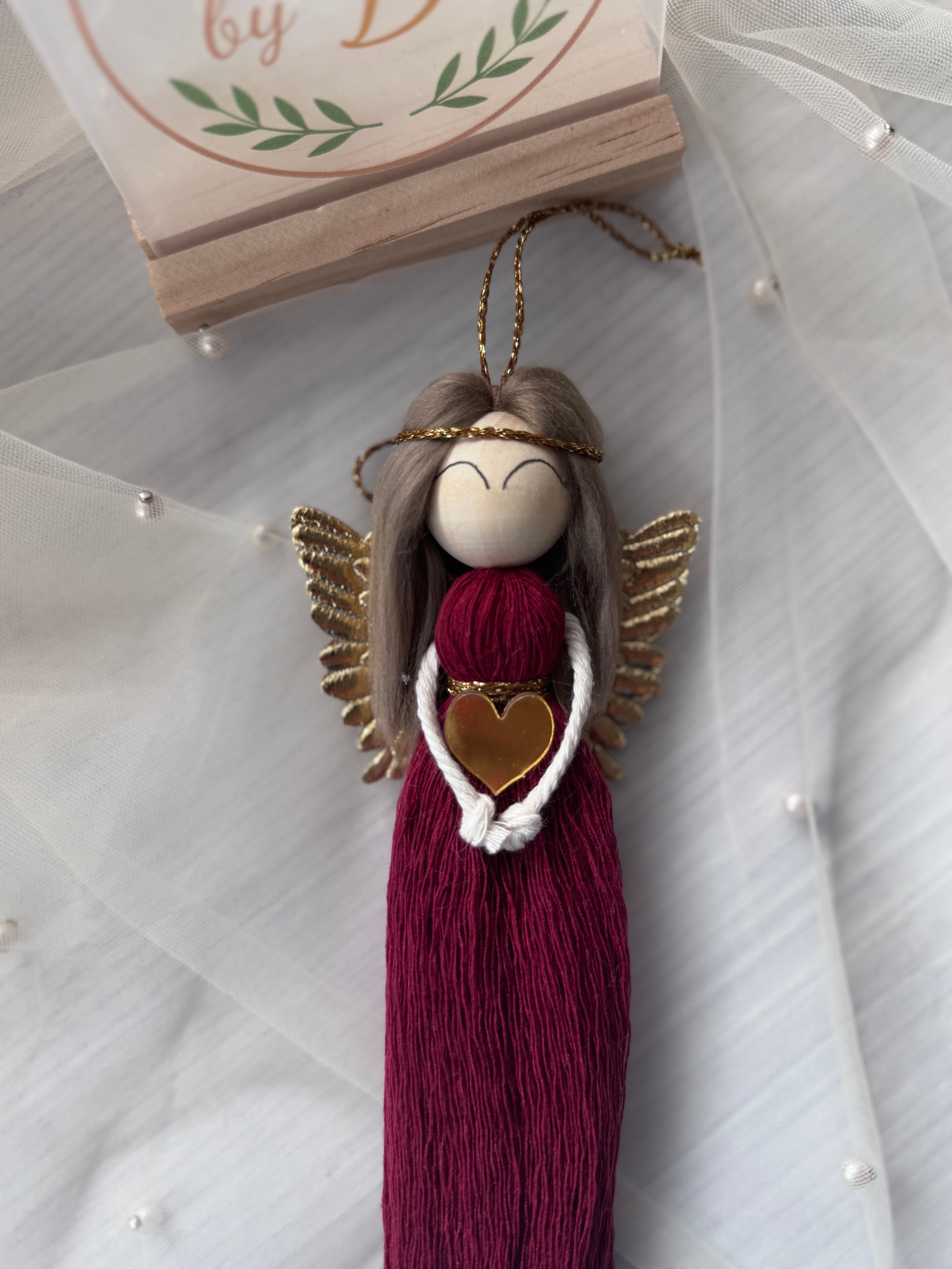 Macramé Angel Christmas Ornament