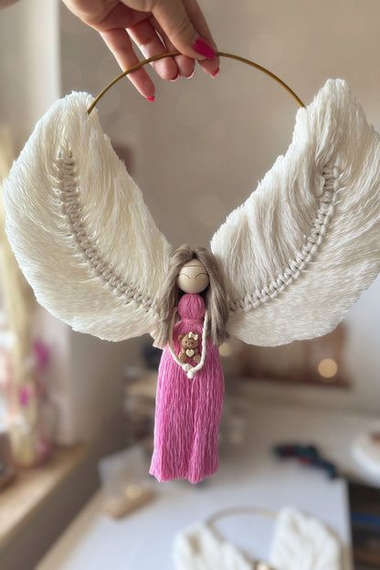 Macramé Guardian Angel for Nursery