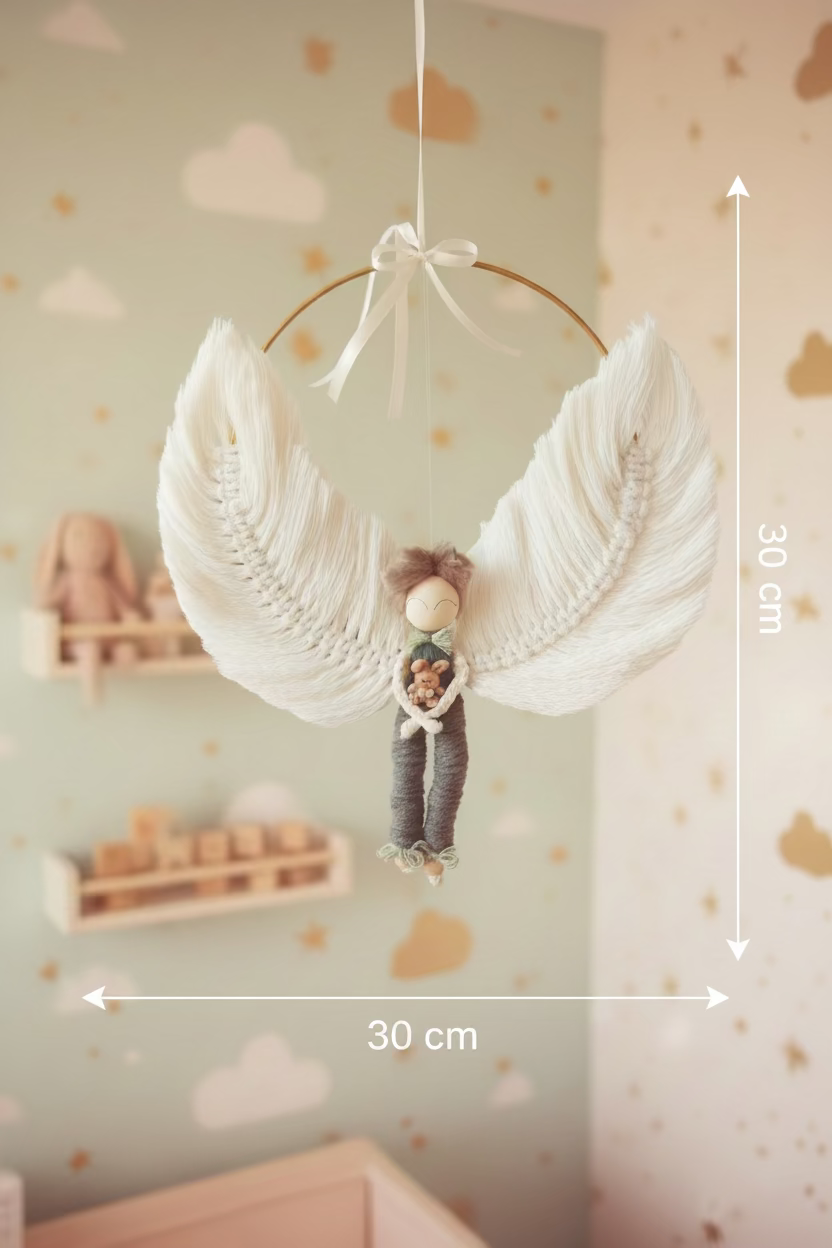 Macramé Boy – Handmade Angel Decoration