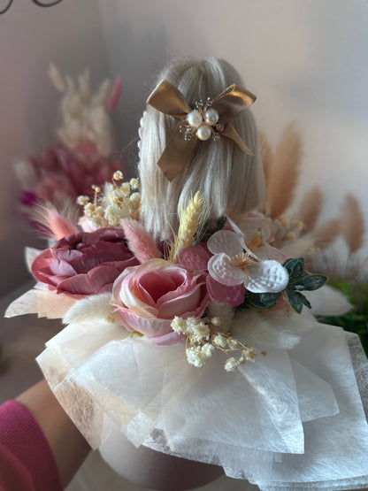 Handmade Macramé Flower Box with Angel