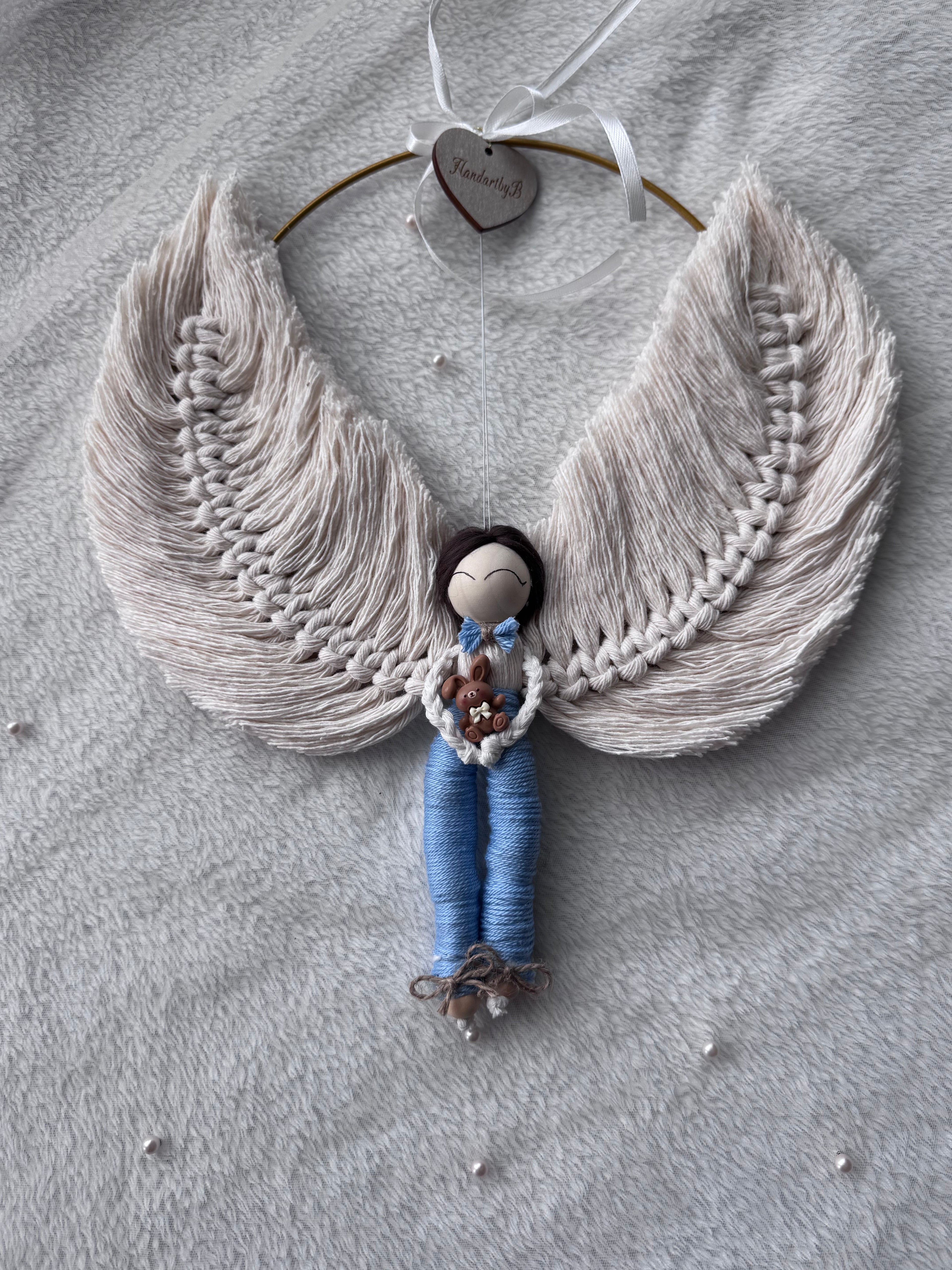 Macramé Boy – Handmade Angel Decoration