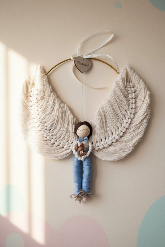 Macramé Boy – Handmade Angel Decoration