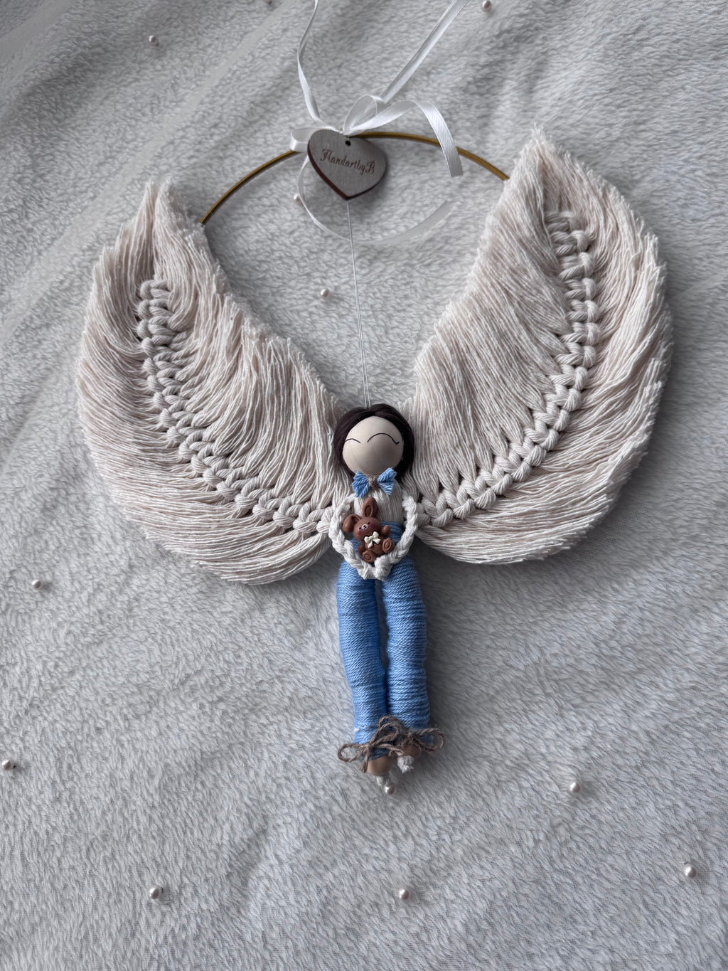 Macramé Boy – Handmade Angel Decoration