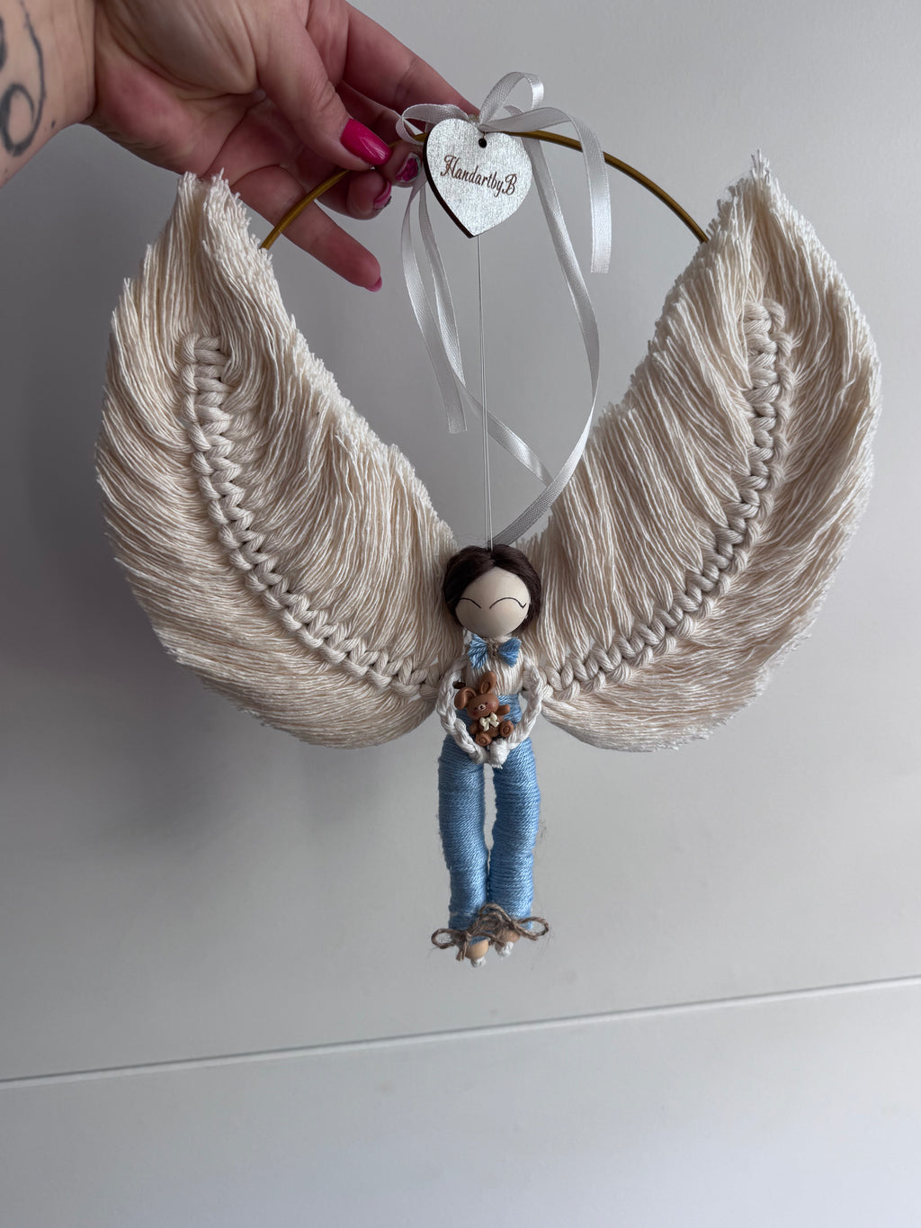 Macramé Boy – Handmade Angel Decoration