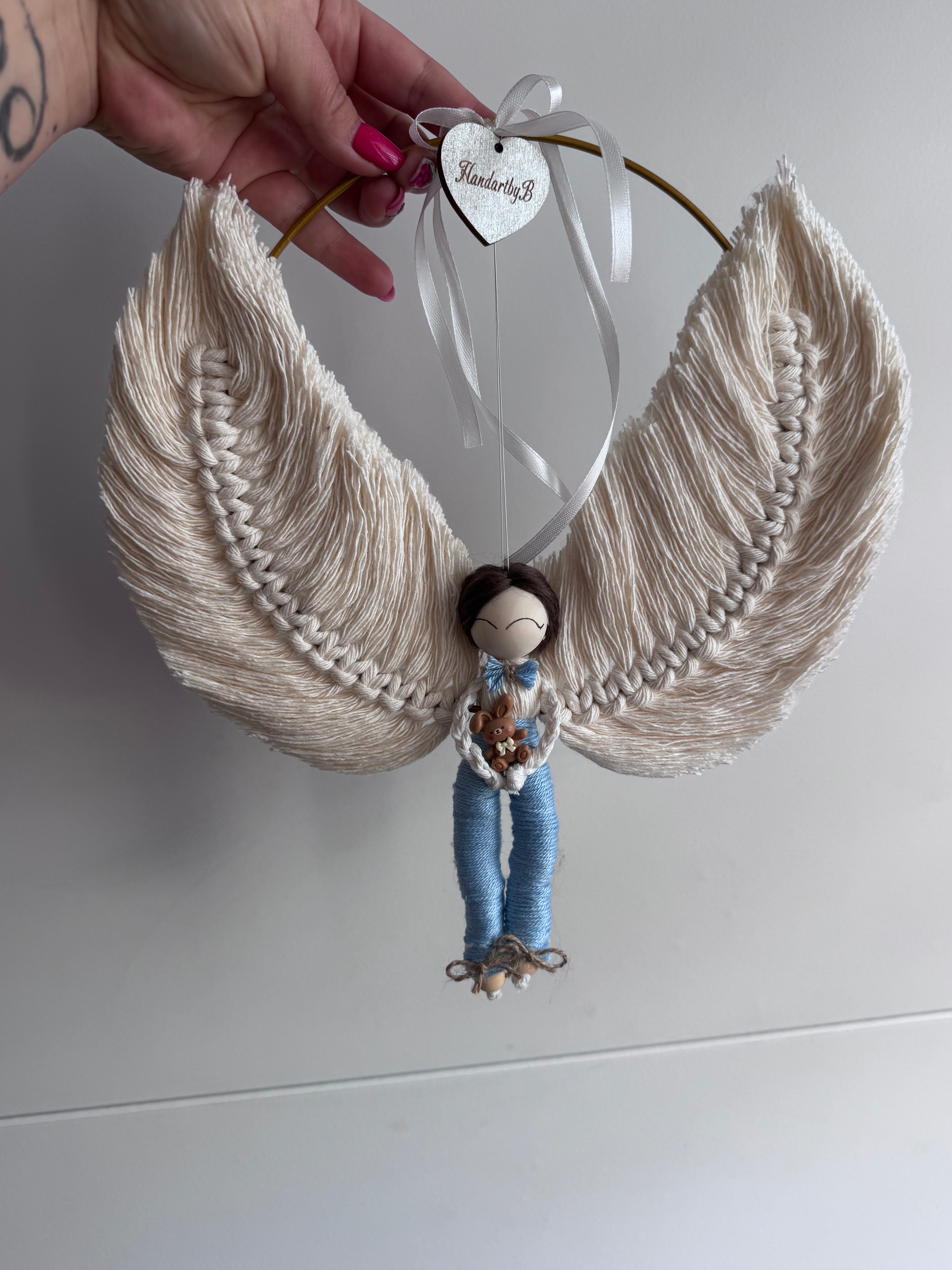 Macramé Boy – Handmade Angel Decoration