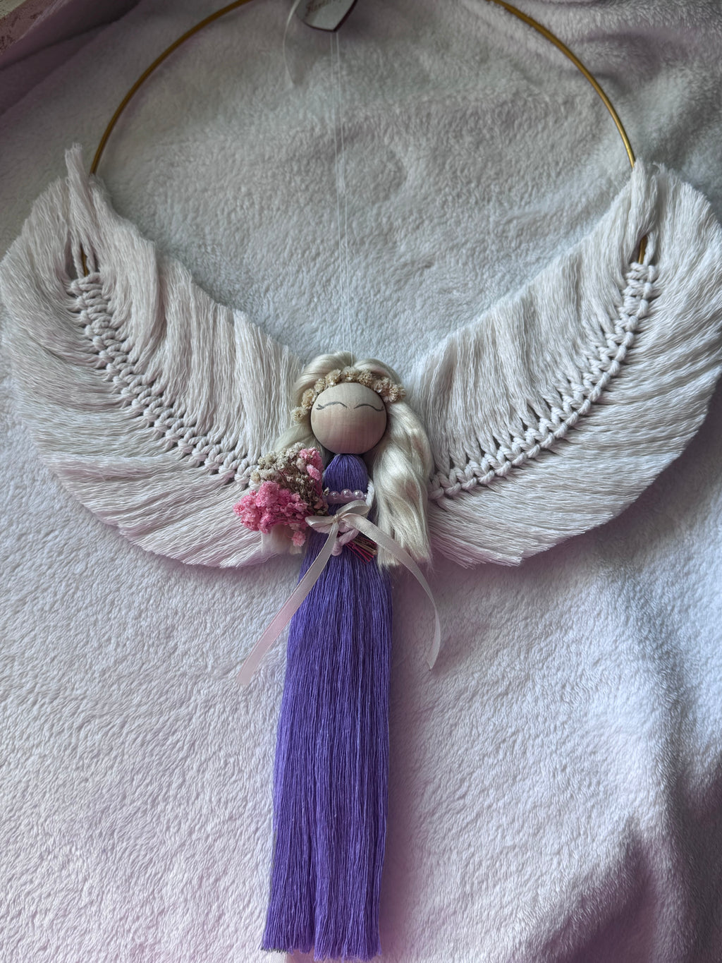 Purple Lady Macramé Angel
