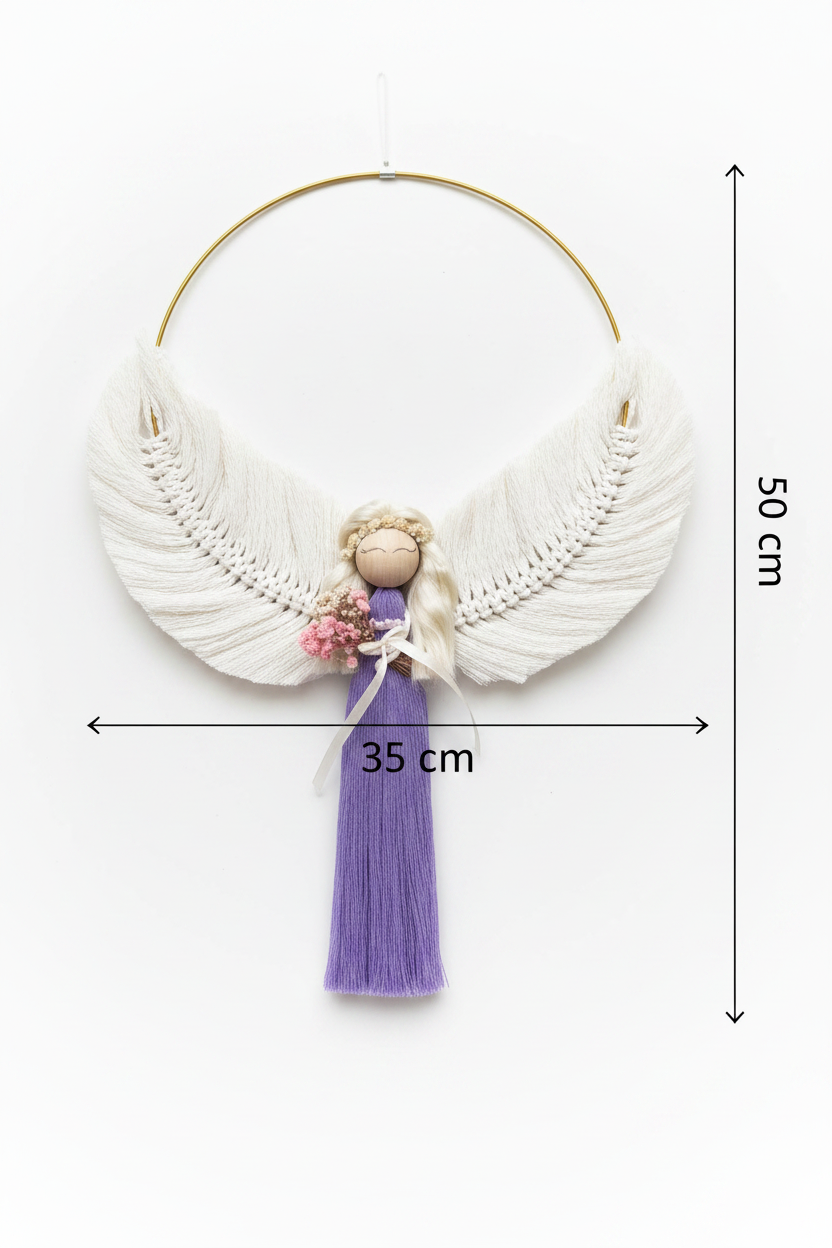 Purple Lady Macramé Angel
