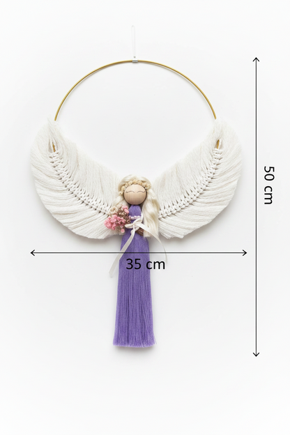 Purple Lady Macramé Angel
