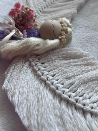 Purple Lady Macramé Angel