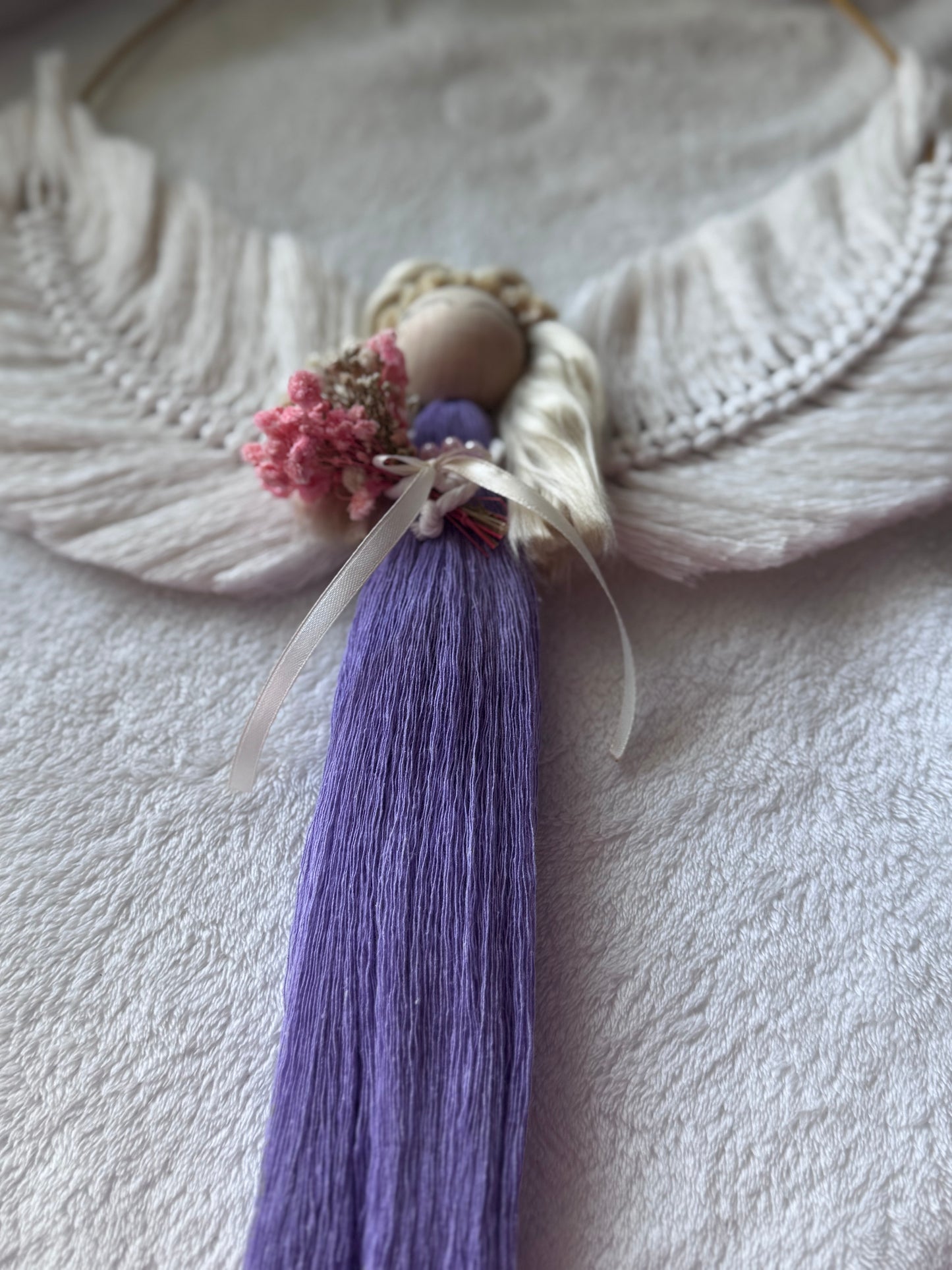 Purple Lady Macramé Angel